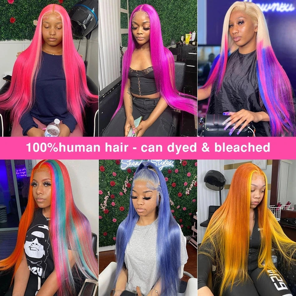 30 Inch Straight Blonde 613 Hd Lace Frontal Wig 13x6 Transparent female hair